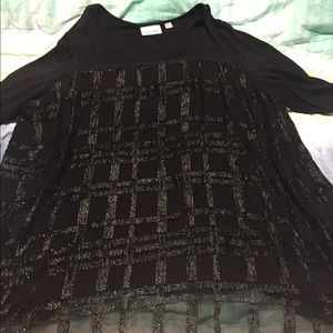 Sparkle and Shine! Dressy black blouse